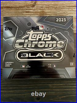 2023 Topps Chrome Black Hobby Baseball Factory Sealed Unopened Box 4 Cards