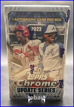 2023 Topps Chrome Update Baseball Factory Sealed Hobby Box 24 Packs 1 Auto