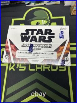 2023 Topps Stars Wars Signature Series Box 1 Encased Auto Factory Sealed 2023 Topps Stars Wars Signature Series Box 1 Encased Auto Factory Sealed
