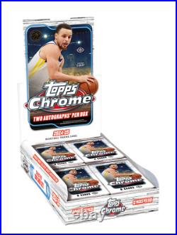 2024-25 Topps CHROME HOBBY BOX Basketball (2 AUTOS) Brand New Factory Sealed QTY