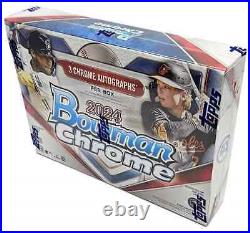 2024 Bowman Chrome Baseball Hobby Hta Box 3 Autos/box Brand New Sealed Qty