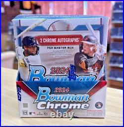 2024 Bowman Chrome Baseball Master Hobby Box Sealed (2 Chrome Prospect Autos)