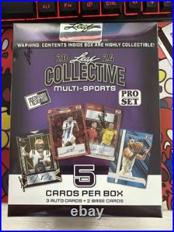 2024 Leaf Collective Multi-Sport Factory Sealed Hobby Box 3 Autographs 2024 Leaf Collective Multi-Sport Factory Sealed Hobby Box 3 Autographs