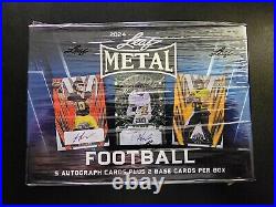 2024 Leaf Metal Draft Football Hobby Box Factory Sealed 5 Autos