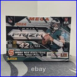 2024 Panini Prizm Football Factory Sealed Hobby Mega Box 6 Packs Pink Pulsar