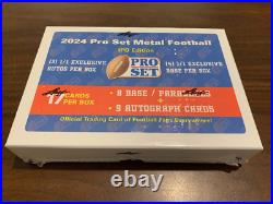 2024 Pro Set Metal Football IPO Edition 9 Auto Autograph Per Factory Sealed Box