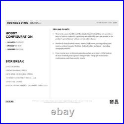 2024 Rookies & Stars Football Hobby Box Sealed NFL Drake Maye Rookie Year