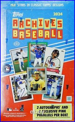 2024 Topps Archives Baseball Factory Sealed Hobby Box 2 Autographs
