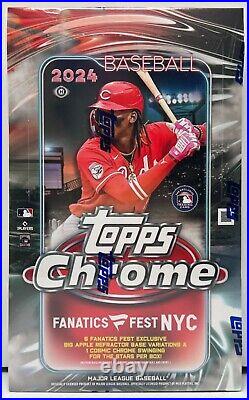 2024 Topps Chome Fanatics Fest NYC Hobby Box New Sealed