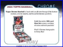 2024 Topps Chrome Baseball Factory Sealed Hobby Box 1 Autograph Guaranteed