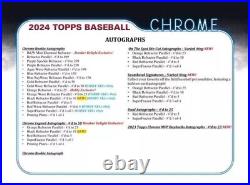 2024 Topps Chrome Baseball Factory Sealed Hobby Box 1 Autograph Guaranteed