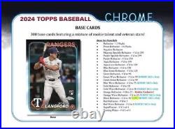 2024 Topps Chrome Baseball Factory Sealed Hobby Box 1 Autograph Guaranteed