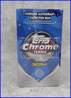 2024 Topps Chrome Tennis Sapphire Edition Hobby Box New / Factory Sealed