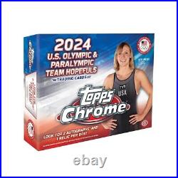 2024 Topps Chrome U. S. Olympic & Paralympic Hopefuls Hobby Box Factory Sealed