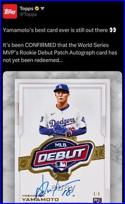 2024 Topps Chrome Update Baseball Mega Box Factory Sealed Yamamoto Debut Patch