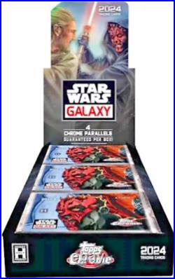 2024 Topps Star Wars Chrome Galaxy Hobby Box In Hand Ships Fast! NEW SEALED