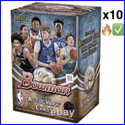 2025-26 Bowman Basketball Factory Sealed Value / Blaster Box LOT of 10