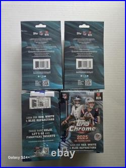 2025-26 Topps Chrome Football Blaster / Hangers Box Lot of 4 (2 Each) New Sealed