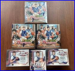 2025/26 Topps Chrome NBA Blaster & Bowman Basketball Mega Box Lot of 6 Sealed