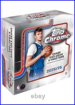 2025/26 Topps Chrome NBA Mega Box (42 Cards) Factory Sealed New In Stock
