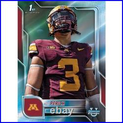 2025 Bowman University Chrome Football Factory Sealed Hobby Box NCAA Cards