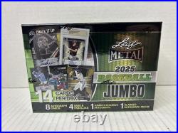 2025 LEAF METAL JUMBO BASEBALL SEALED HOBBY BOX 10 Autos + 1 Bonus Proof Pack D2