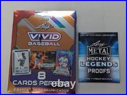 2025 LEAF VIVID BASEBALL Factory Sealed Hobby BOX 6 Autographs 2 Base + Bonus