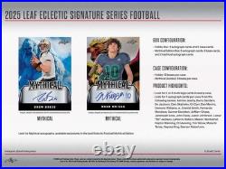 2025 Leaf Eclectic Signature Series Football Factory Sealed Mythical Hobby Box