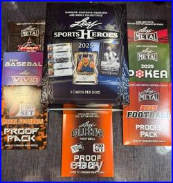 2025 Leaf Metal Sports Heroes Multi Sport Factory Sealed Hobby Box + BONUS 2025 Leaf Metal Sports Heroes Multi Sport Factory Sealed Hobby Box + BONUS