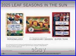 2025 Leaf Seasons In The Sun Baseball Box 4 cards per box- Factory Sealed Box 2025 Leaf Seasons In The Sun Baseball Box 4 cards per box- Factory Sealed Box