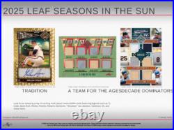 2025 Leaf Seasons In The Sun Baseball Box 4 cards per box- Factory Sealed Box 2025 Leaf Seasons In The Sun Baseball Box 4 cards per box- Factory Sealed Box