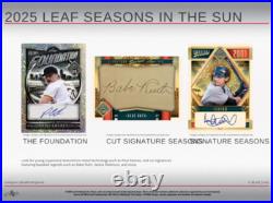 2025 Leaf Seasons In The Sun Baseball Box 4 cards per box- Factory Sealed Box