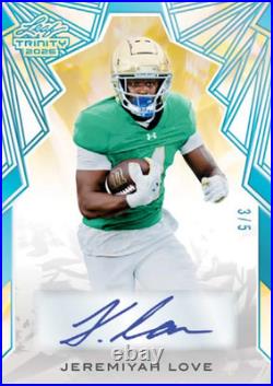 2025 Leaf Trinity Football NFL Factory Sealed Jumbo Hobby Box