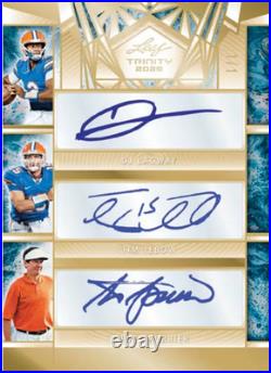 2025 Leaf Trinity Football NFL Factory Sealed Jumbo Hobby Box
