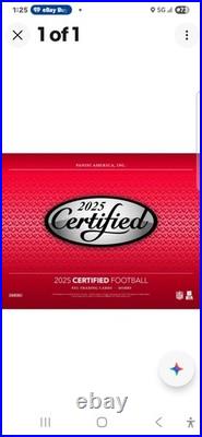 2025 Panini Certified Football Factory Sealed Hobby Box Pre Sale