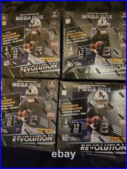2025 Panini Revolution NFL Trading Cards Mega Box Lot of 4 (Factory Sealed)