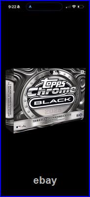 2025 TOPPS CHROME BLACK MLB BASEBALL HOBBY BOX (1 ENCASED AUTO) Brand New Sealed