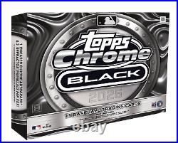 2025 TOPPS CHROME BLACK MLB BASEBALL HOBBY BOX (1 ENCASED AUTO) Brand New Sealed