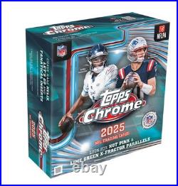 2025 TOPPS CHROME MEGA BOX NFL FOOTBALL (42 Trading Cards) Brand New Sealed