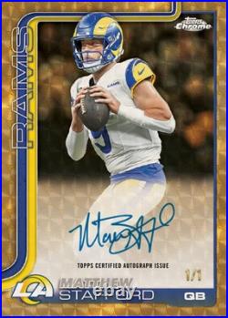 2025 TOPPS CHROME MEGA BOX NFL FOOTBALL (42 Trading Cards) Brand New Sealed