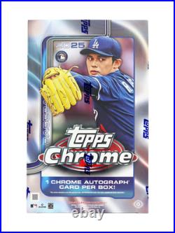 2025 Topps Chrome Baseball Factory Sealed Hobby Box (1 Auto)