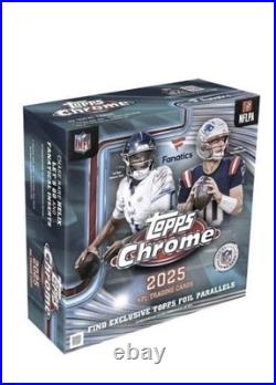 2025 Topps Chrome Fanatics Exclusive Football Mega Box Factory Sealed