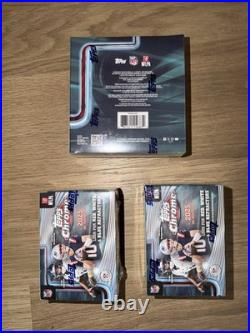 2025 Topps Chrome Football 3 Box Lot 1x Mega + 2x Value Box Sealed Bundle
