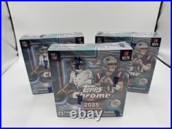 2025 Topps Chrome NFL FANATICS EXCLUSIVE Mega Box FACTORY SEALED lot Of 3