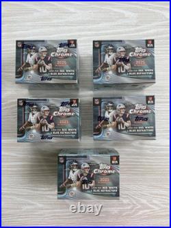 2025 Topps Chrome NFL Football Blaster Boxes Factory Sealed Lot Of (5)