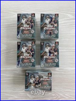 2025 Topps Chrome NFL Football Blaster Boxes Factory Sealed Lot Of (5)
