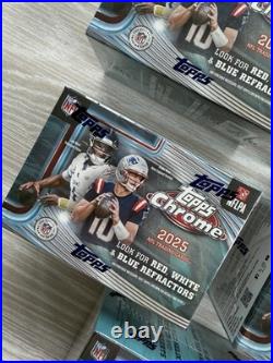2025 Topps Chrome NFL Football Blaster Boxes Factory Sealed Lot Of (5)