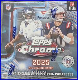 2025 Topps Chrome NFL Football Mega Box Factory Sealed New In Hand Fast Ship