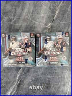 2025 Topps Chrome NFL Football Sealed Mega Box Lot Of 2 Brand New In Hand