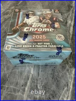 2025 Topps Chrome NFL Football Sealed Mega Box Lot Of 2 Brand New In Hand